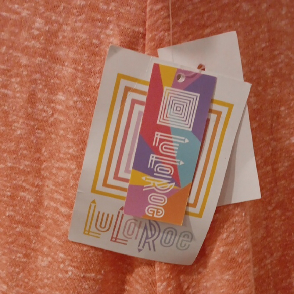 LuLaRoe Orange Short Sleeve Midi Dress - Picture 3 of 4